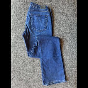 Bleulab Reversible Blue/Grey Floral Print 8 Pocket Skinny Jeans